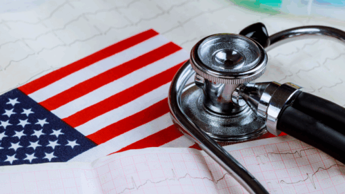 Stethoscope with United State of American flag