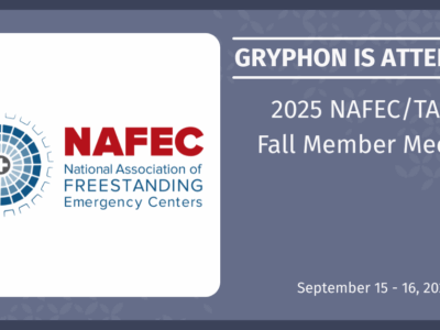Announcement that Gryphon is attending the 2025 NAFEC/TAFEC Fall Member Meeting, September 15–16, with the NAFEC logo.